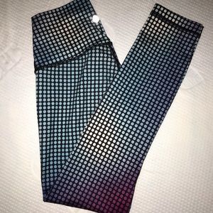 Lululemon Purple and Blue Polka Dot Leggings